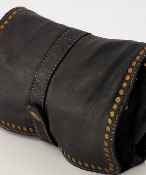 Laila - Washed leather - Crossbody bags - Black -  - Bronze