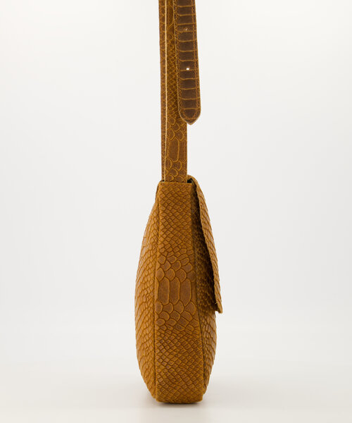 Glenn - Snake - Crossbody bags - Cognac - 6 - Bronze