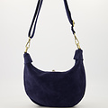Elsie - Suede - Crossbody tassen - Donkerblauw - 22 - Bronskleurig