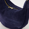 Elsie - Suede - Crossbody tassen - Donkerblauw - 22 - Bronskleurig