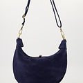 Elsie - Suede - Crossbody tassen - Donkerblauw - 22 - Bronskleurig