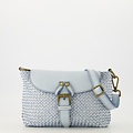 Inaya - Gewassen leer - Crossbody tassen - Lichtblauw -  - Bronskleurig