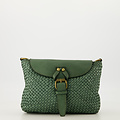 Inaya - Gewassen leer - Crossbody tassen - Saliegroen -  - Bronskleurig