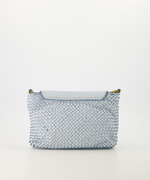 Inaya - Gewassen leer - Crossbody tassen - Lichtblauw -  - Bronskleurig
