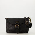 Inaya - Gewassen leer - Crossbody tassen - Zwart -  - Bronskleurig