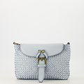 Inaya - Gewassen leer - Crossbody tassen - Lichtblauw -  - Bronskleurig