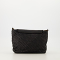Inaya - Gewassen leer - Crossbody tassen - Zwart -  - Bronskleurig