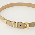 Dune - Classic Grain - Riemen met gesp - Taupe - D05 - Goudkleurig
