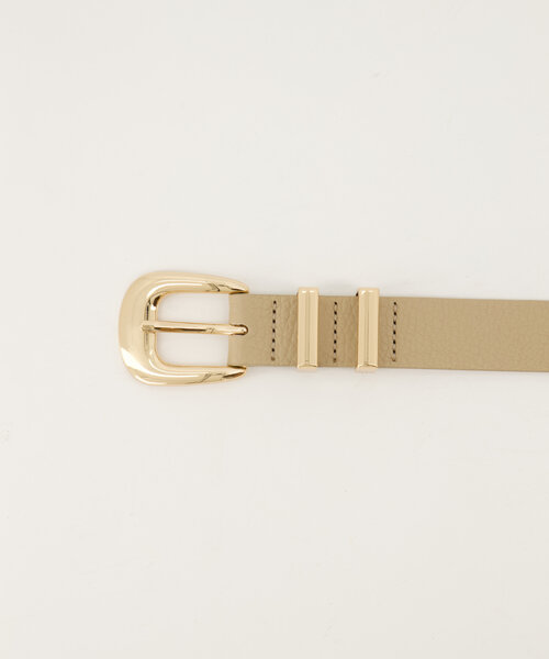 Dune - Classic Grain - Riemen met gesp - Taupe - D05 - Goudkleurig