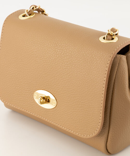 Nina - Classic Grain - Crossbody tassen - Camel - D85 - Goudkleurig