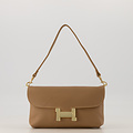 Hilary - Classic Grain - Clutch - Camel - D85 - Goudkleurig