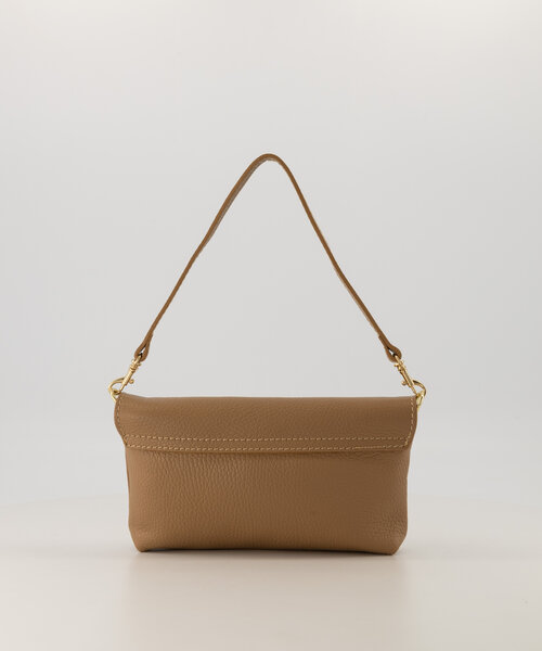 Hilary - Classic Grain - Clutch - Camel - D85 - Goudkleurig