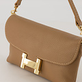 Hilary - Classic Grain - Clutch - Camel - D85 - Goudkleurig