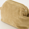 Juliet - Suede - Clutch - Zand - 4 - Goudkleurig