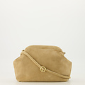 Juliet - Suede - Clutch - Zand - 4 - Goudkleurig