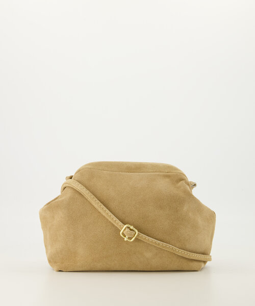 Juliet - Suede - Clutch - Sand - 4 - Gold