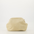 Juliet - Suede - Clutch - Ecru - 2 - Goudkleurig
