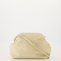 Juliet - Suede - Clutch - Ecru - 2 - Goudkleurig