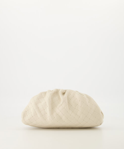 Pamela - Woven Grain - Clutch - Taupe - D40 - Goudkleurig