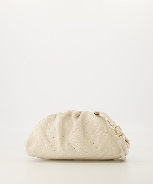 Pamela - Woven Grain - Clutch - Taupe - D40 - Goudkleurig