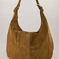 Suez - Suede - Schoudertassen - Taupe - SC09 - Goudkleurig