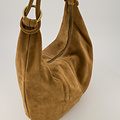 Suez - Suede - Schoudertassen - Taupe - SC09 - Goudkleurig
