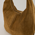 Suez - Suede - Schoudertassen - Taupe - SC09 - Goudkleurig