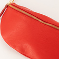 Zoey Big  - Classic Grain - Crossbody tassen - Rood - D58 - Goudkleurig