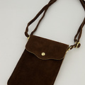 Pona 2.0 - Suede - Phone bags - Dark Brown - 7 - Gold