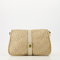 Laila - Washed leather - Crossbody bags - Ecru -  - Bronze