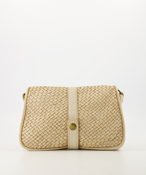 Laila - Washed leather - Crossbody bags - Ecru -  - Bronze