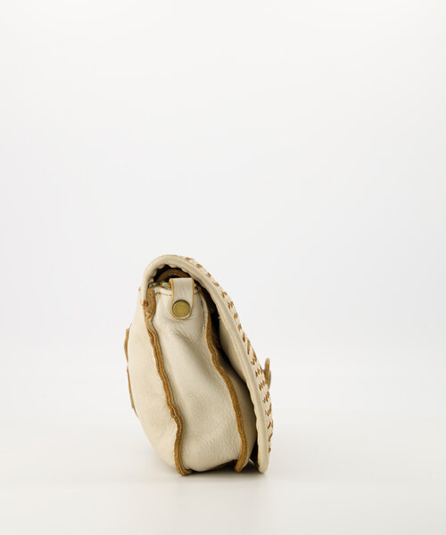 Laila - Washed leather - Crossbody bags - Ecru -  - Bronze