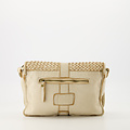 Laila - Washed leather - Crossbody bags - Ecru -  - Bronze