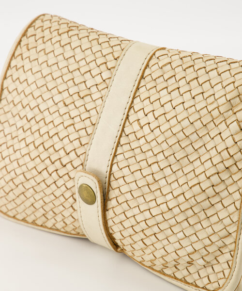 Laila - Washed leather - Crossbody bags - Ecru -  - Bronze