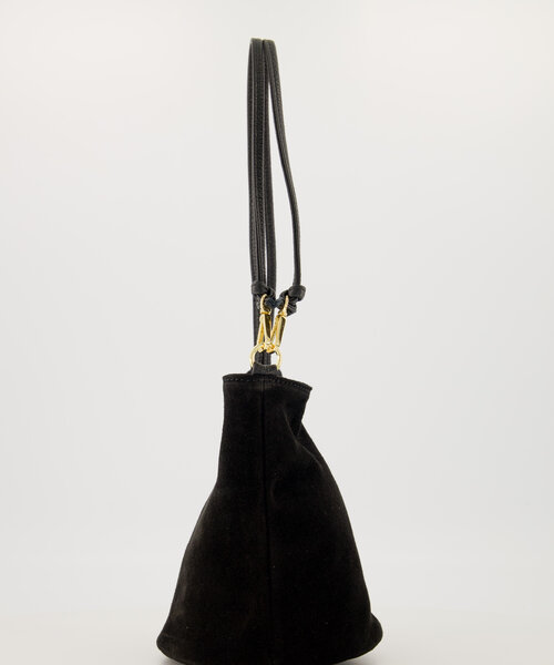 Luigi - Suede - Hand bags - Black - 24 - Gold