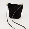 Luigi - Suede - Hand bags - Black - 24 - Gold