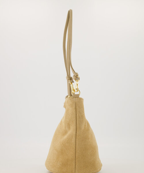 Luigi - Suede - Hand bags - Sand - 4 - Gold