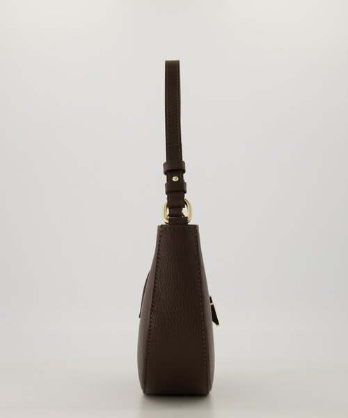 Inez - Classic Grain - Crossbody tassen - Donkerbruin - T1106 - Goudkleurig