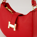 Inez - Classic Grain - Crossbody tassen - Rood - D58 - Goudkleurig