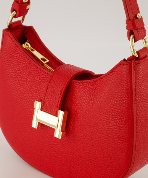 Inez - Classic Grain - Crossbody tassen - Rood - D58 - Goudkleurig