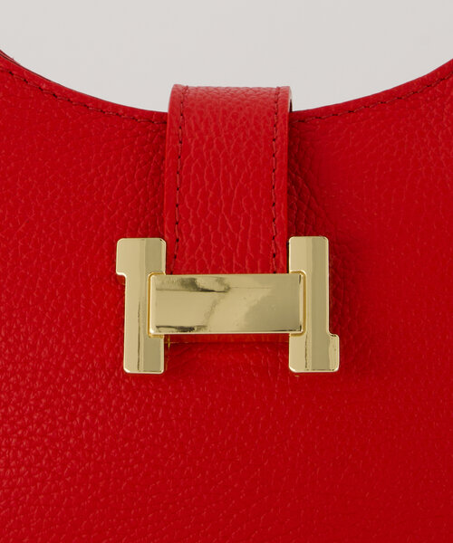 Inez - Classic Grain - Crossbody tassen - Rood - D58 - Goudkleurig