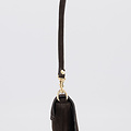 Lara - Suede - Clutch - Donkerbruin - 67 - Goudkleurig