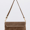 Lara - Suede - Evening bags - Taupe - 24 - Gold