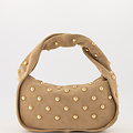 Lottie - Suede - Handtassen - Zand - 4 - Goudkleurig