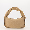 Lottie - Suede - Handtassen - Zand - 4 - Goudkleurig