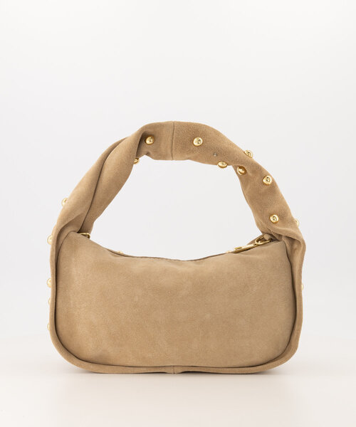 Lottie - Suede - Handtassen - Zand - 4 - Goudkleurig