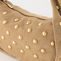 Lottie - Suede - Handtassen - Zand - 4 - Goudkleurig