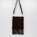 Indigo - Suede - Crossbody tassen - Donkerbruin - 67 - Goudkleurig