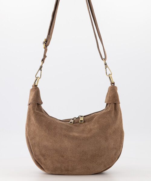Elsie - Suede - Crossbody bags - Taupe - 24 - Bronze