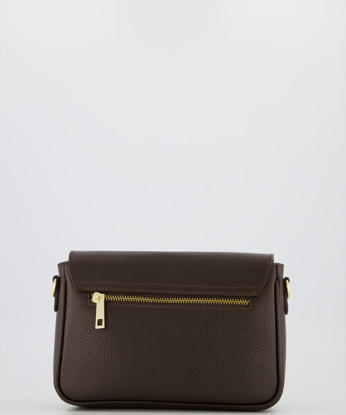 Esther - Classic Grain - Crossbody tassen - Donkerbruin - T1106 - Goudkleurig